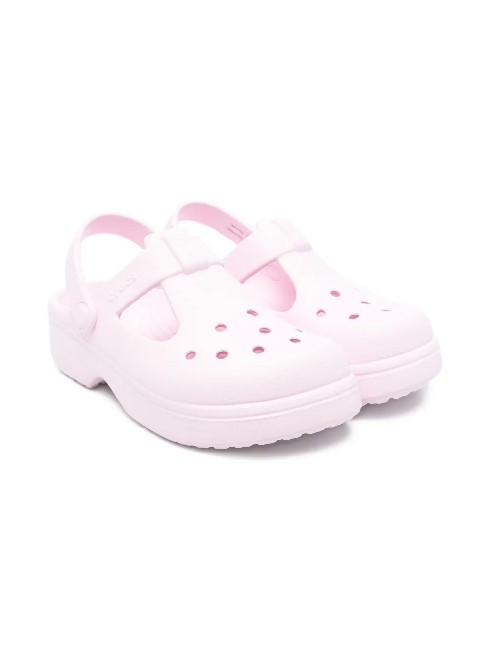 Crocs Kids Classic T Mary Jane perforated clogs Roze