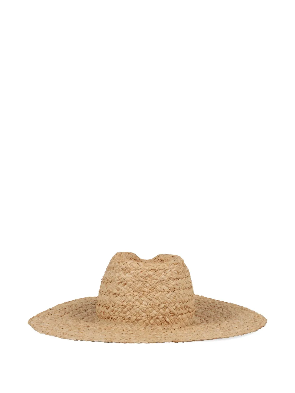 Ruslan Baginskiy logo-detail raffia hat Beige