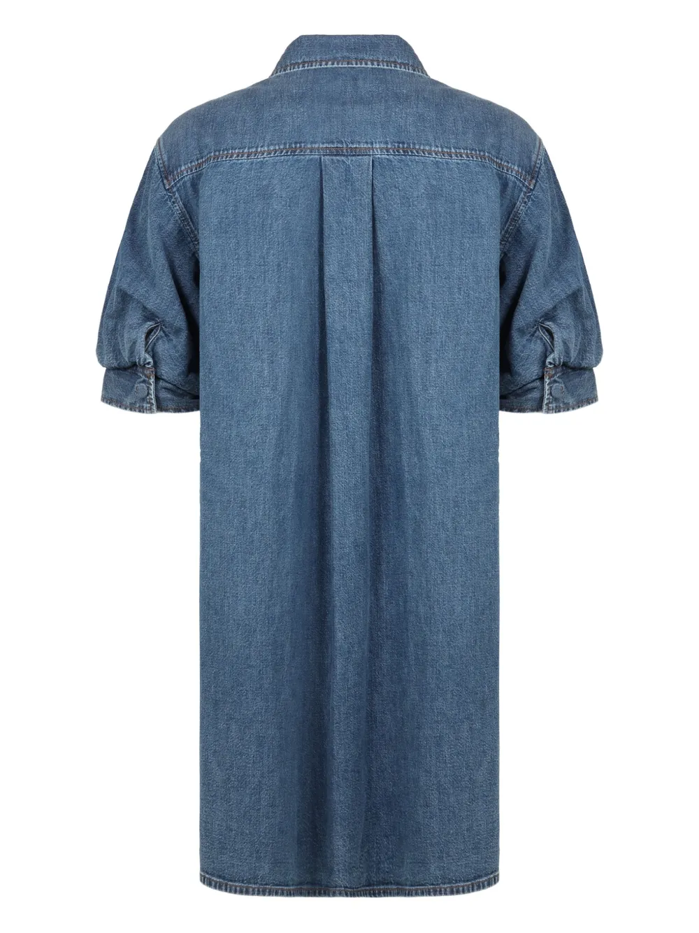 FRAME Denim blousejurk met pofschouders Blauw
