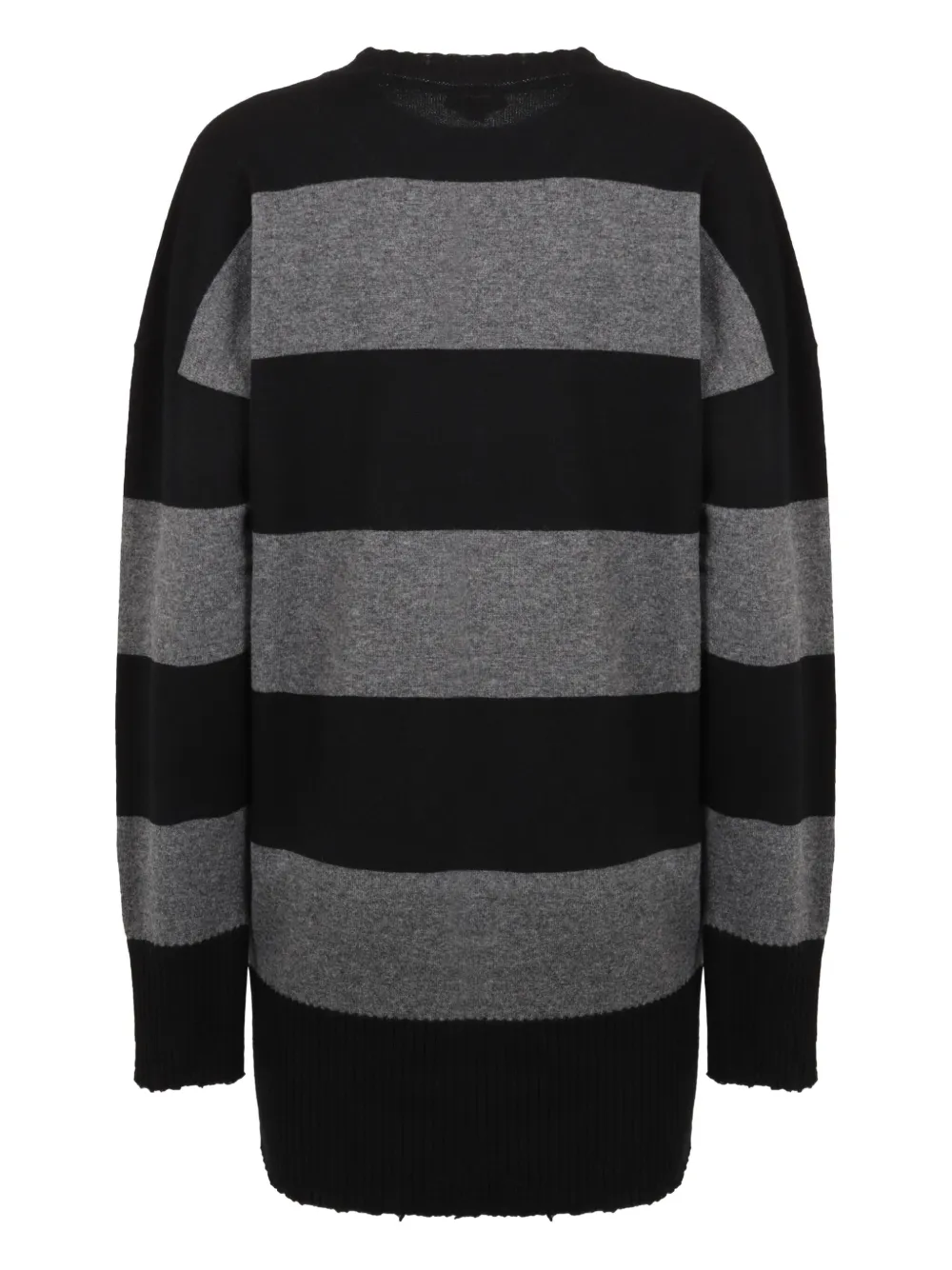 Stella McCartney striped ribbed knit dress Zwart