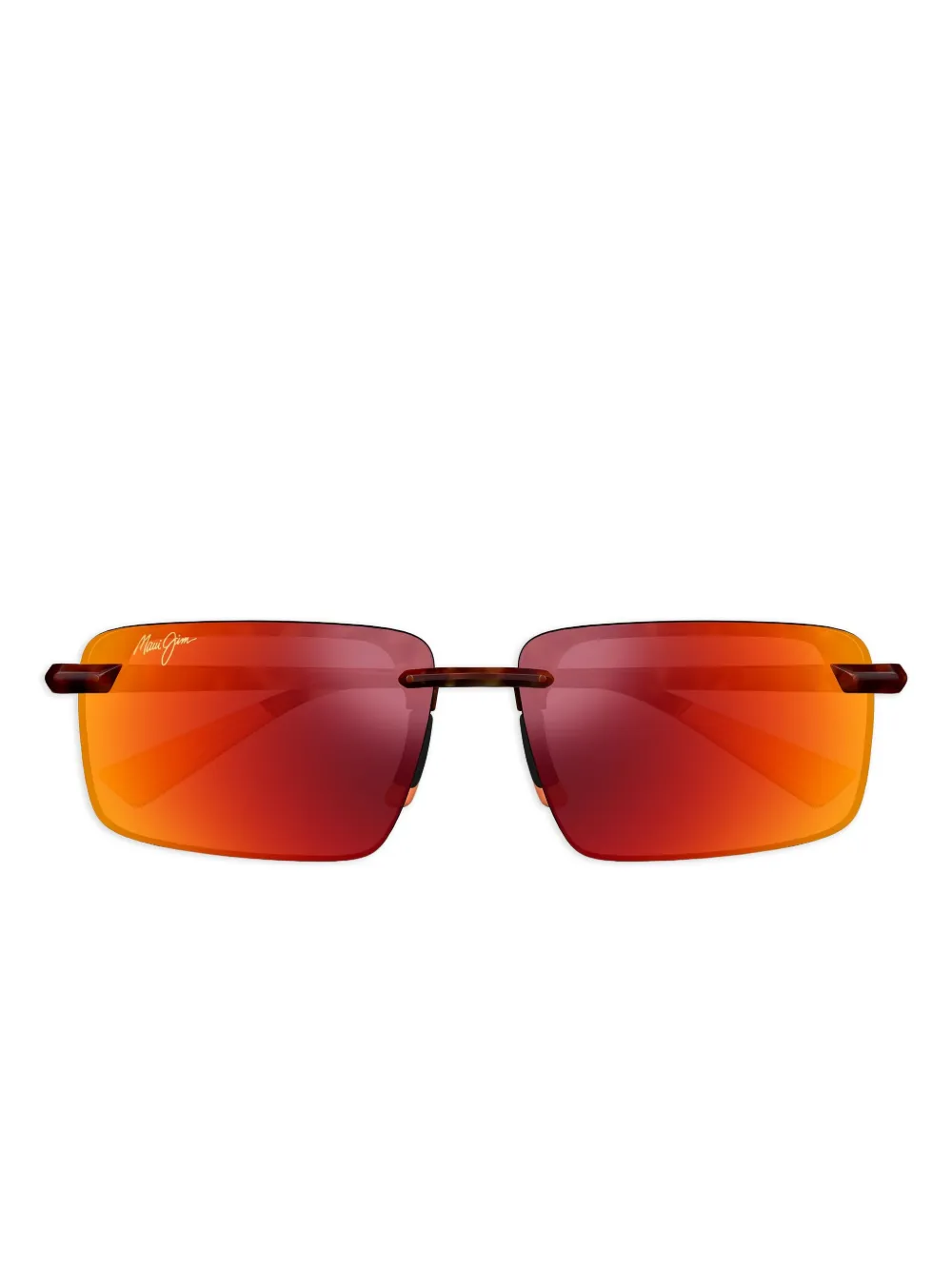 Maui Jim Laulima zonnebril met rechthoekig montuur Bruin