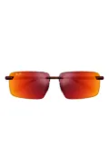 Maui Jim Laulima rectangle-frame sunglasses - Brown