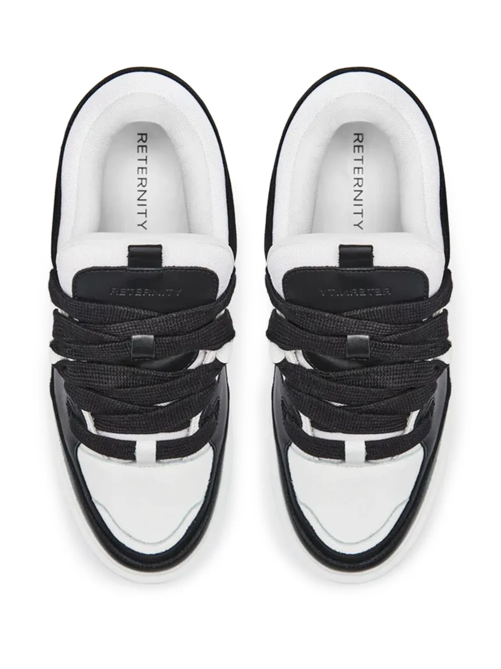 RETERNITY panelled sneakers Black