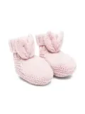Tartine Et Chocolat bunny ears-detail knitted booties - Pink