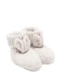 Tartine Et Chocolat bunny ears-detail knitted booties - Neutrals