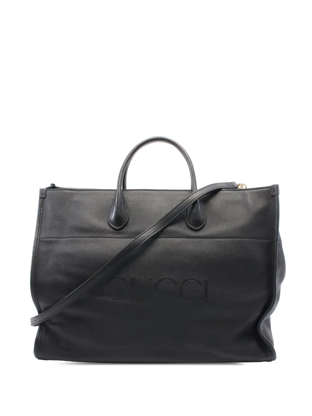 Gucci Pre-Owned 2000-2015 Large Leather Logo Convertible satchel | Black | Image 1