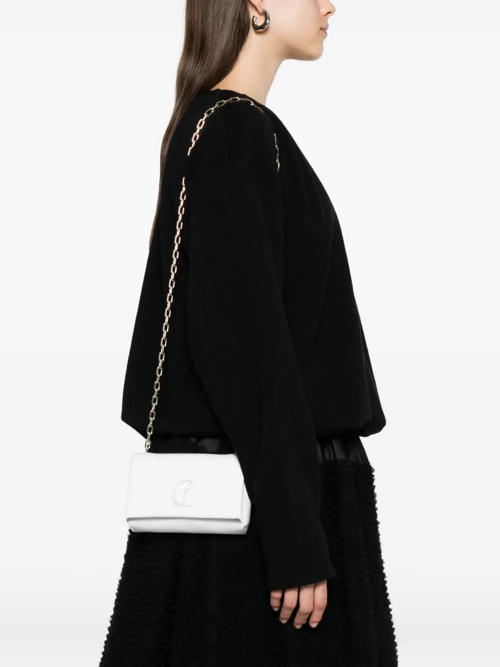 Christian Louboutin Loubi54 patent leather logo-plaque clutch | Clutch Bags | Image 2