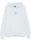 INBETWEENERS logo-embroidered hoodie - Blue