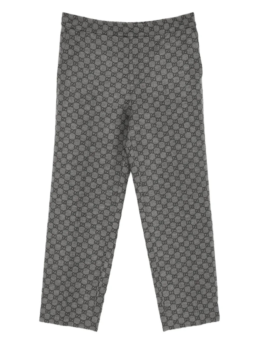 Gucci Wollen broek met GG-patroon Grijs