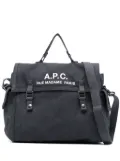 A.P.C. logo-print bag - Blue