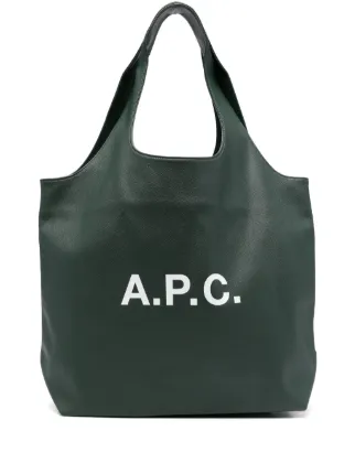 A.P.C. レザー トートバッグ | グリーン | FARFETCH JP