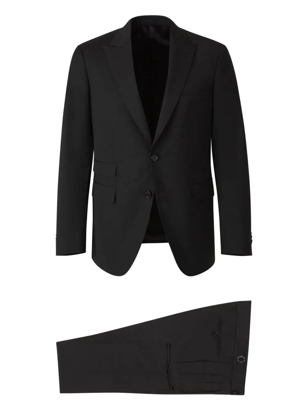Scabal Pak met enkele rij knopen Zwart