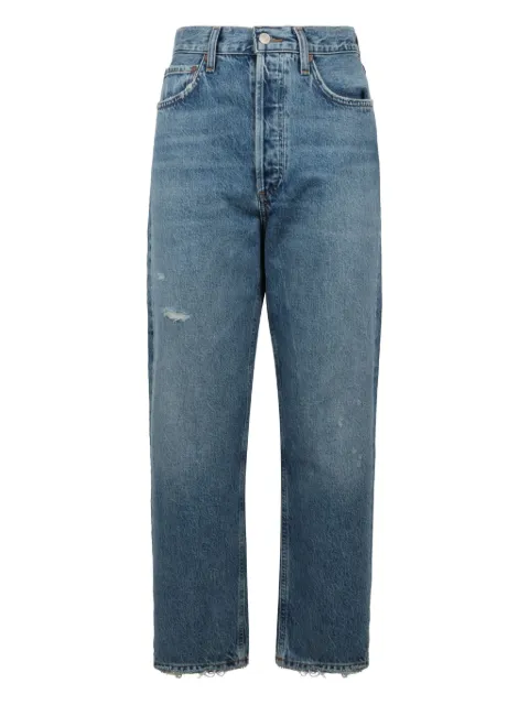 AGOLDE frayed-hem five-pocket jeans