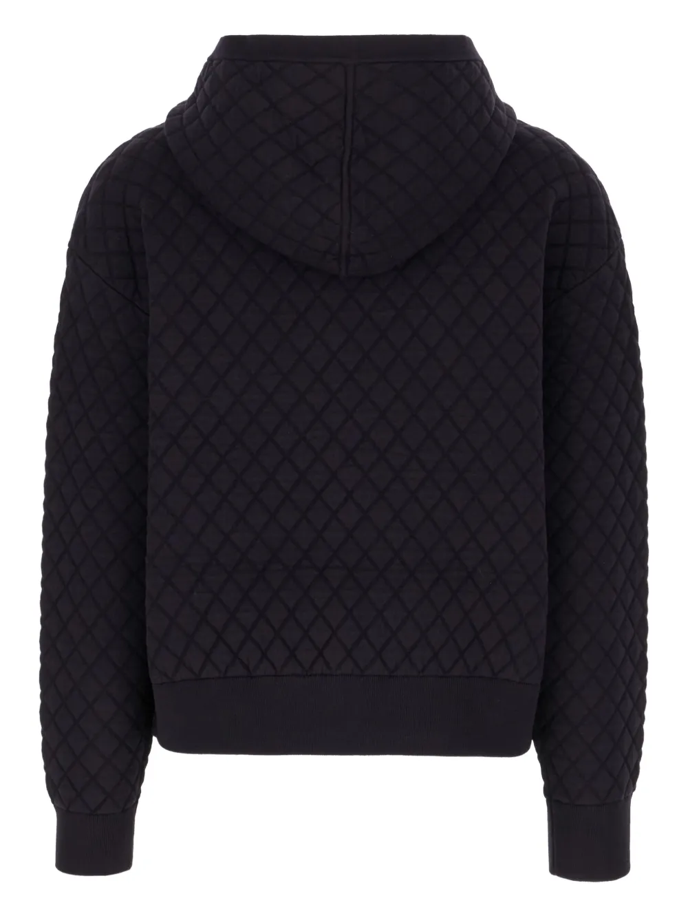 Max Mara Quilted Hooded Coat In Blue