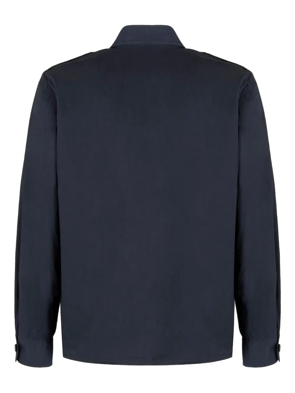 ASPESI Katoenen shirtjack met klepzak Blauw