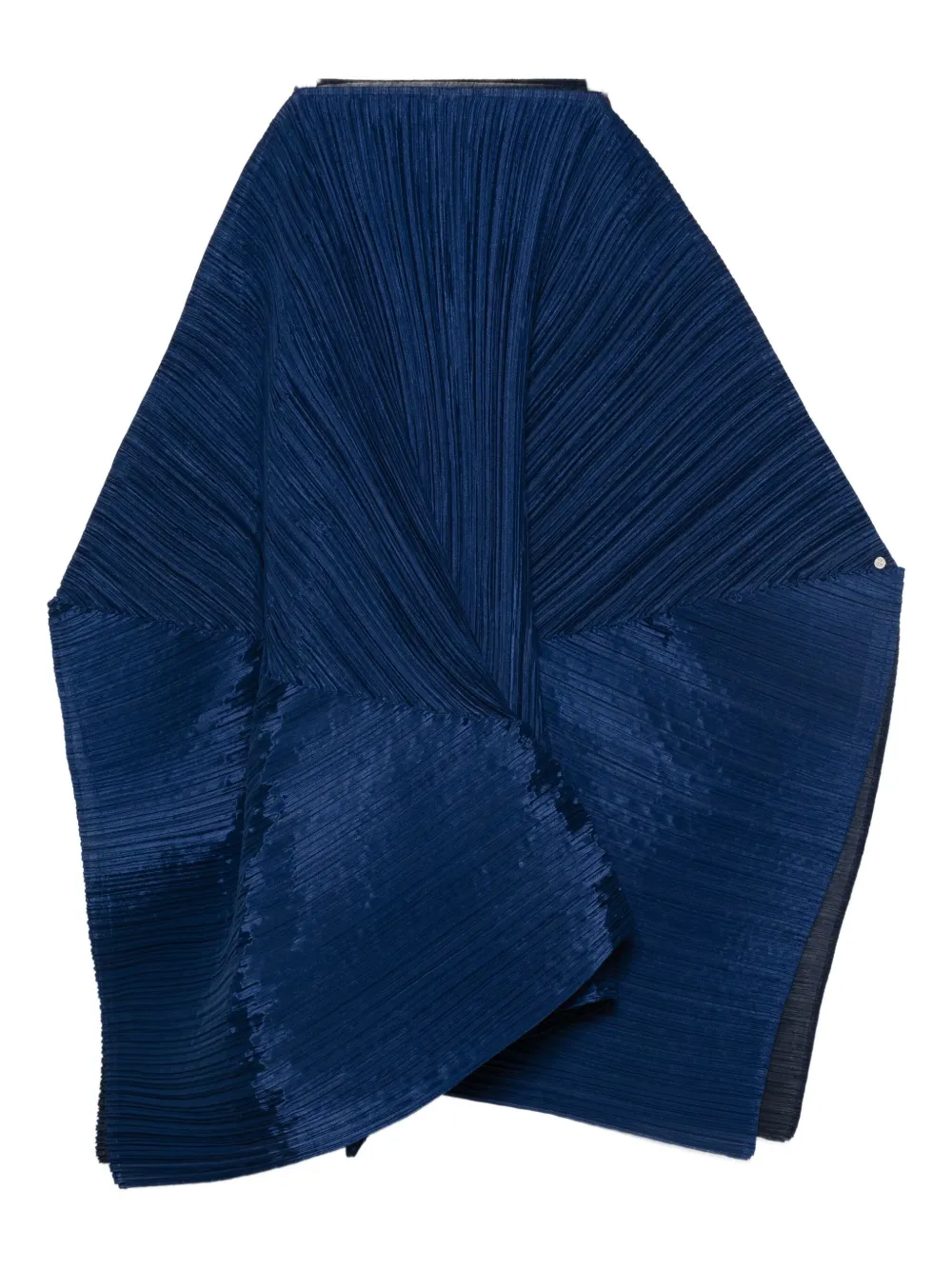 Pleats Please Issey Miyake pleated asymmetric scarf Blauw