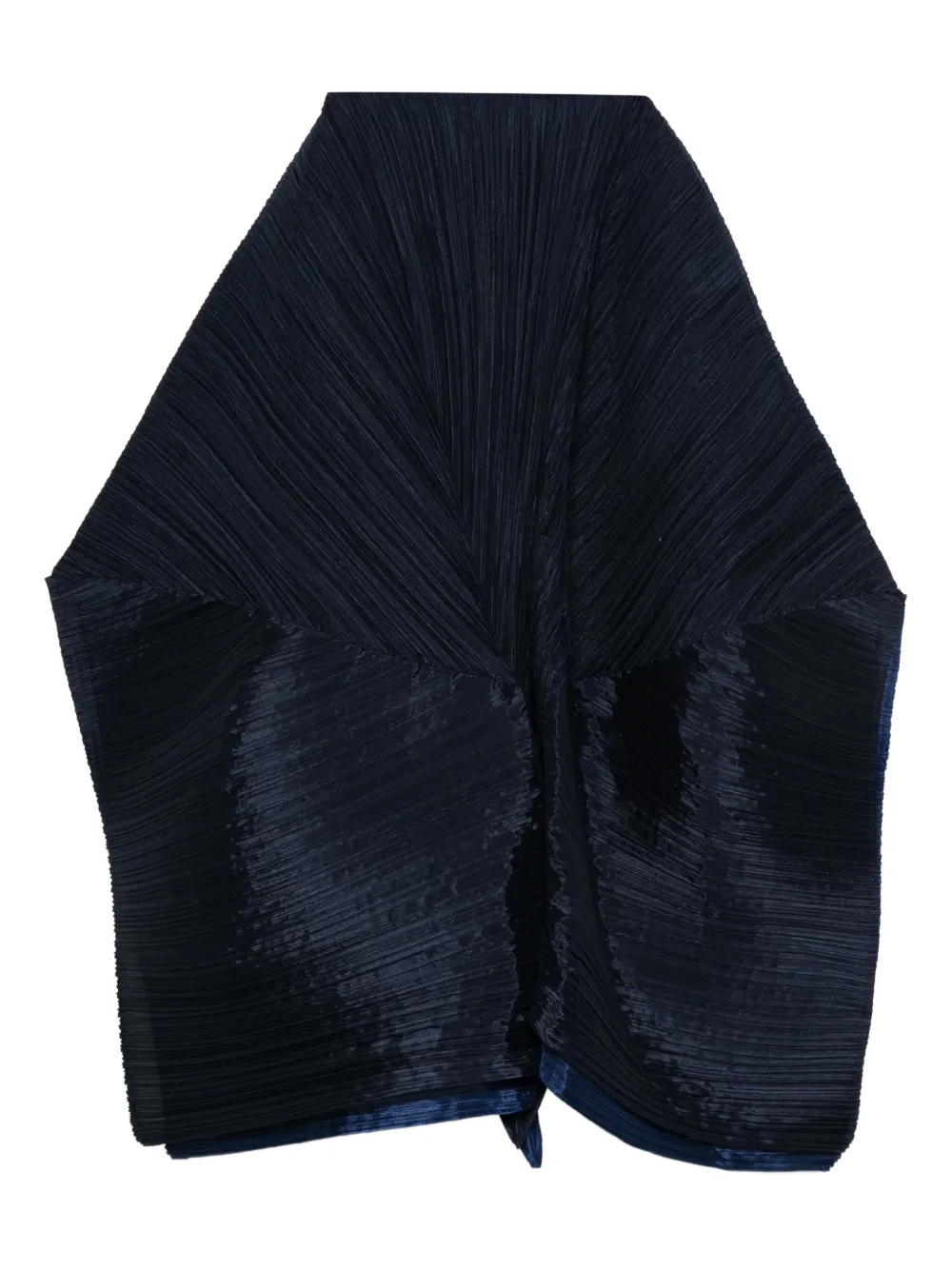 Pleats Please Issey Miyake pleated asymmetric scarf Blauw
