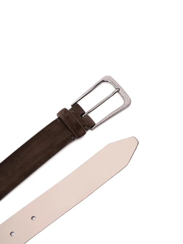 ブルネロクチネリ プンターレ レザー ベルト ブラウン 95 Brunello