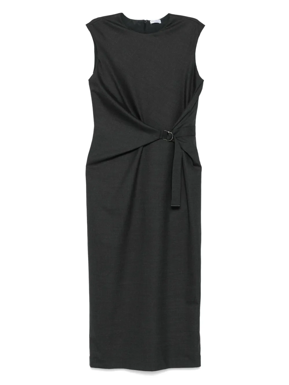 Brunello Cucinelli sleeveless midi dress Grijs