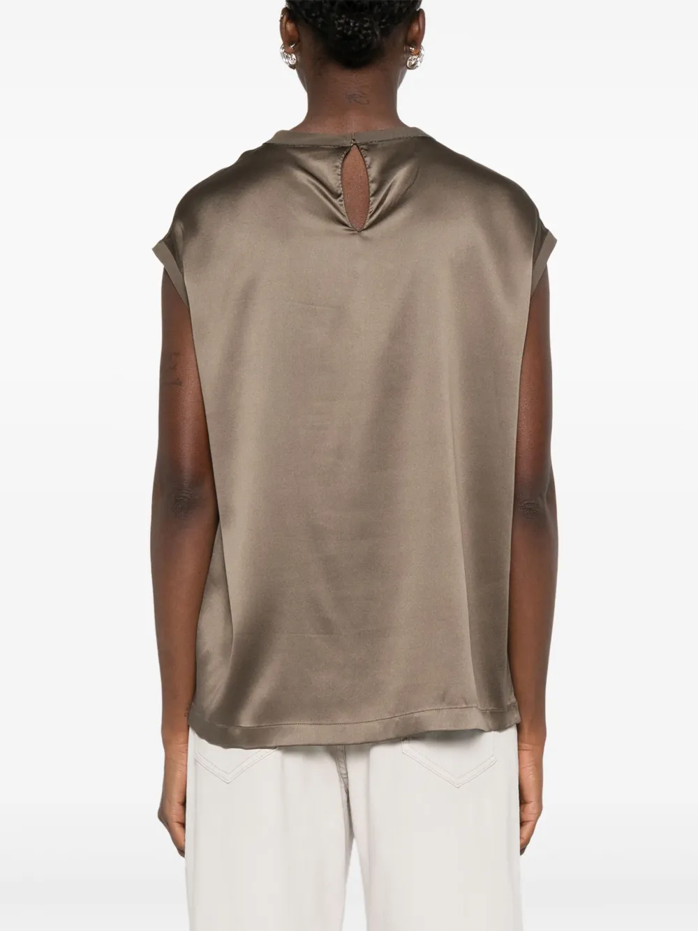 Brunello Cucinelli sleeveless top Groen