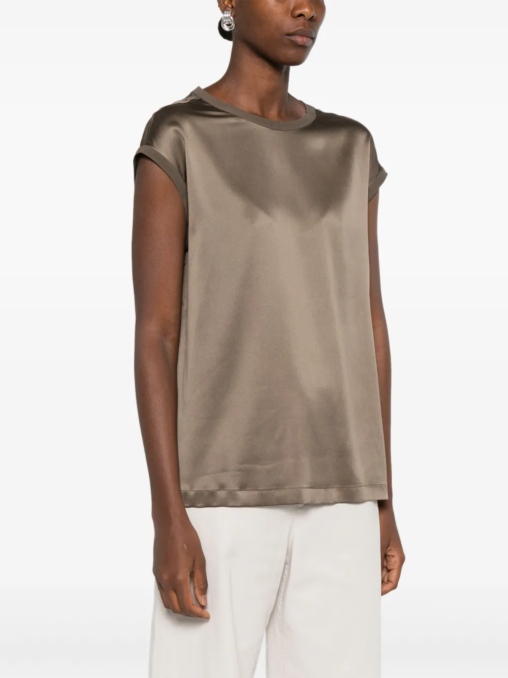Brunello Cucinelli sleeveless top Groen