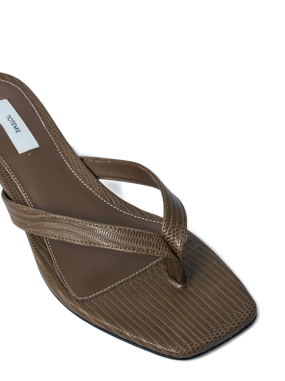 TOTEME embossed leather sandals Groen