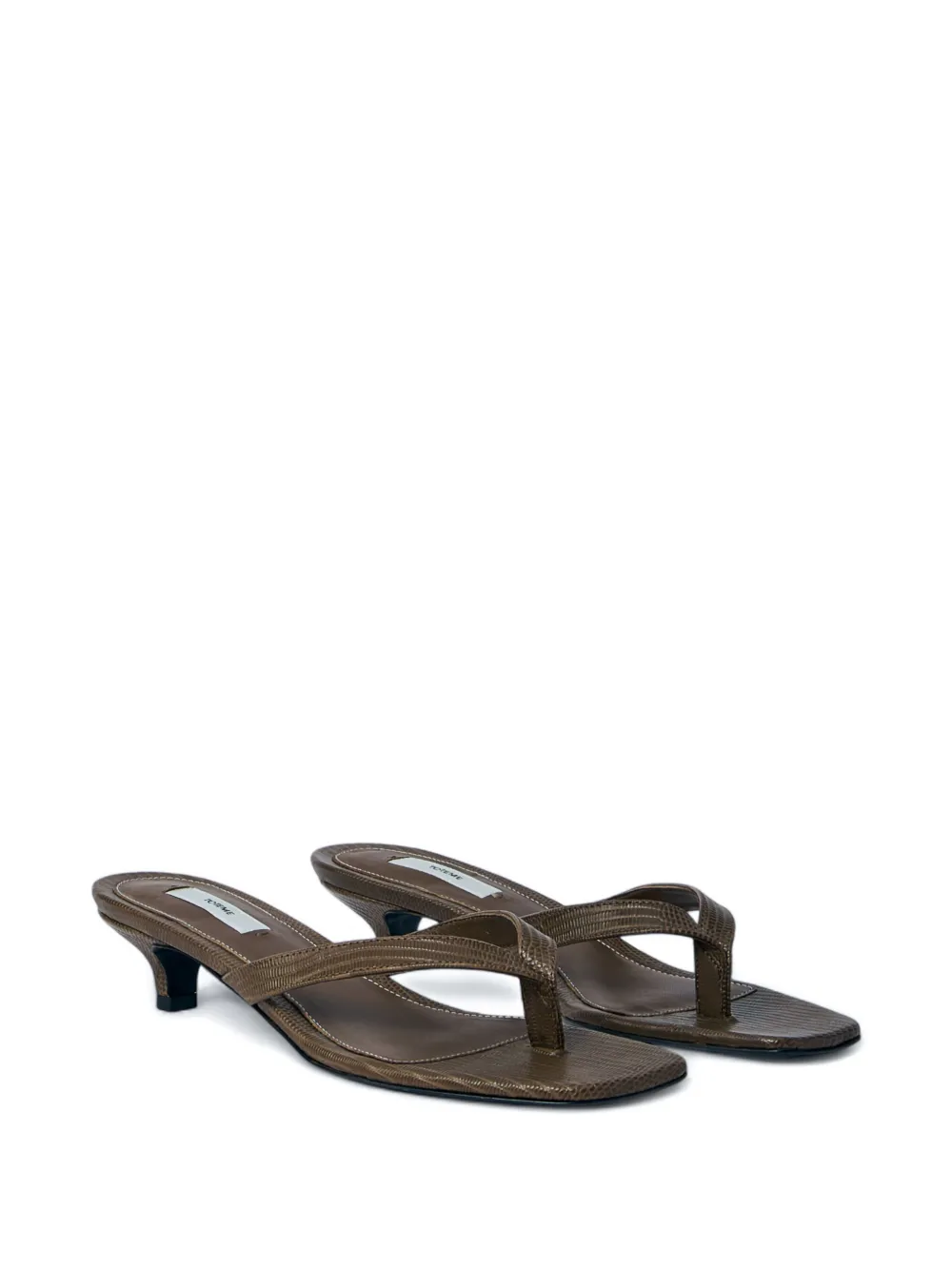 TOTEME embossed leather sandals Groen