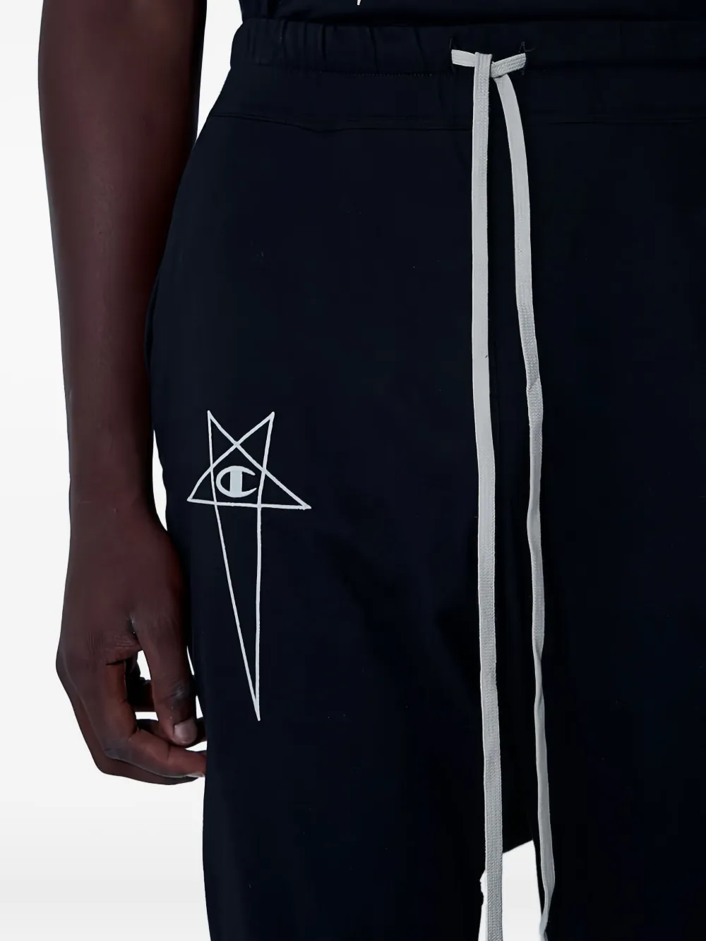Rick Owens X Champion Trainingsbroek met trekkoord Zwart