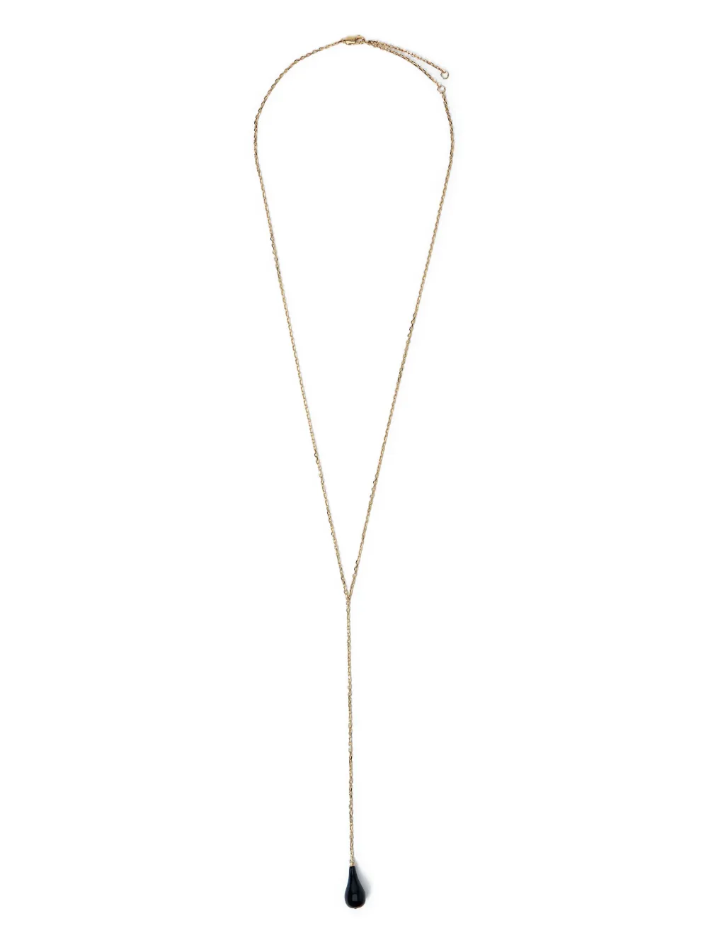 TOTEME 18K gold-plated brass onyx drop necklace | Black | Image 1
