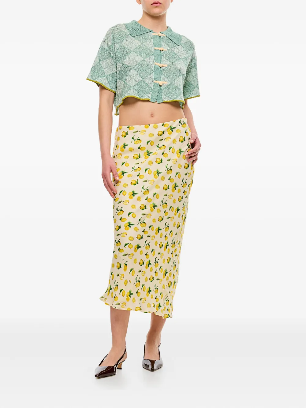 YANYAN KNITS button-detailed cropped cardigan | Cardigans | Image 2