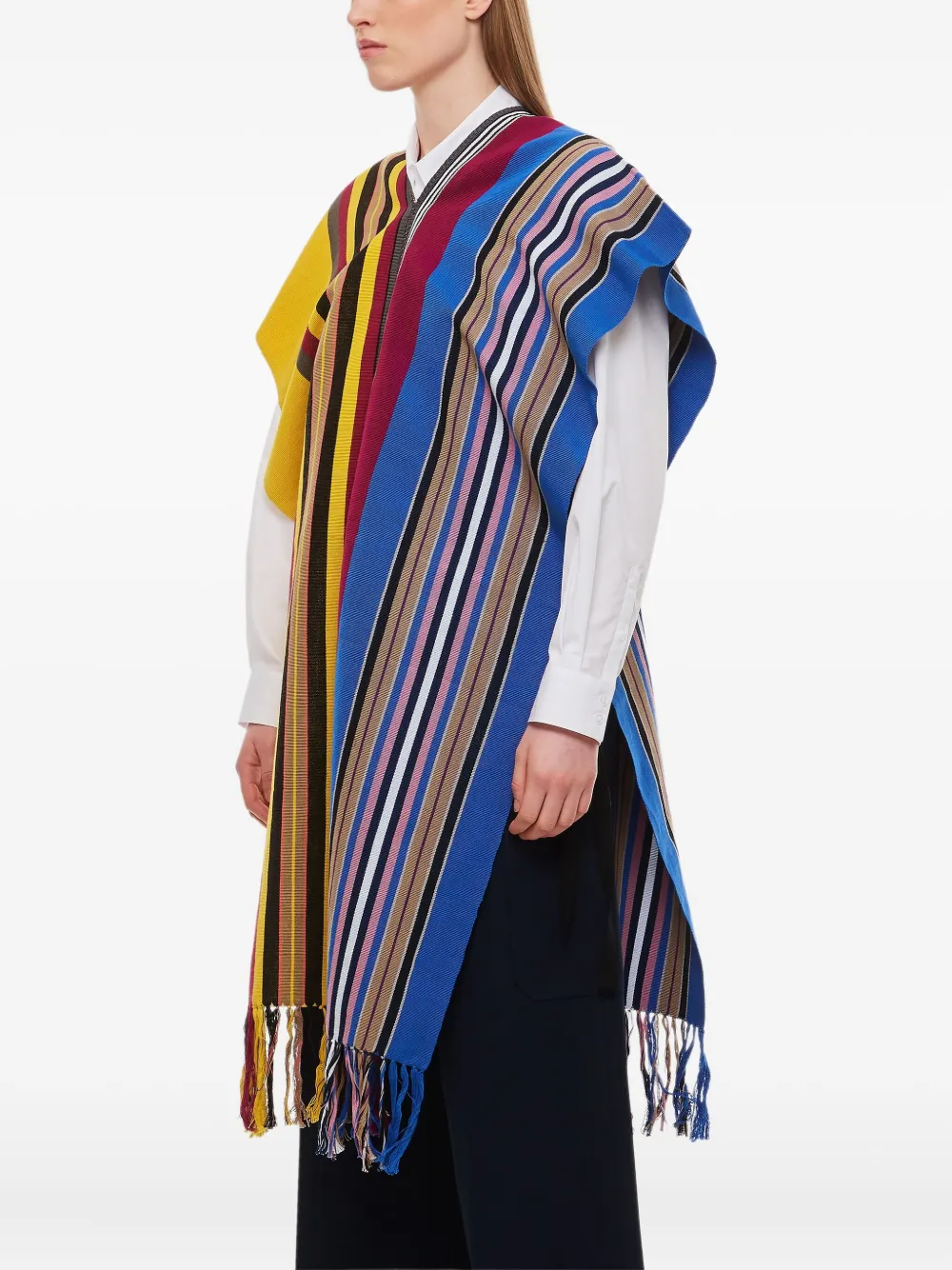 colville striped V-neck cape | Capes | Image 2