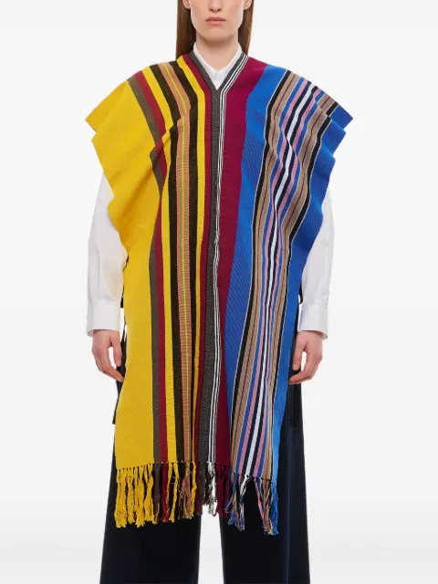 colville striped V-neck cape 