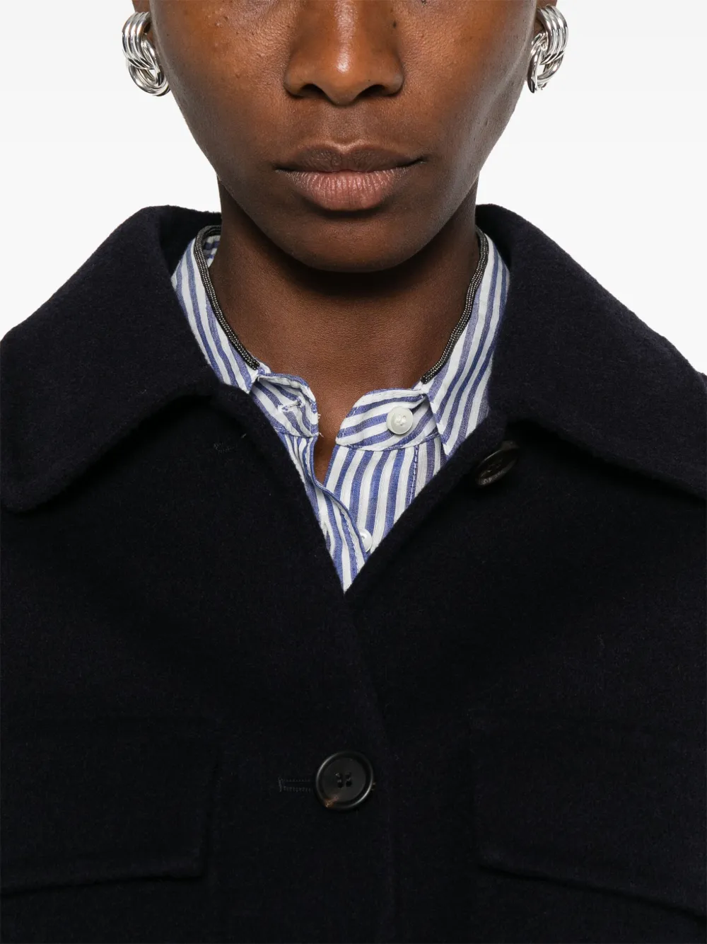 Brunello Cucinelli single-breasted blazer Blauw