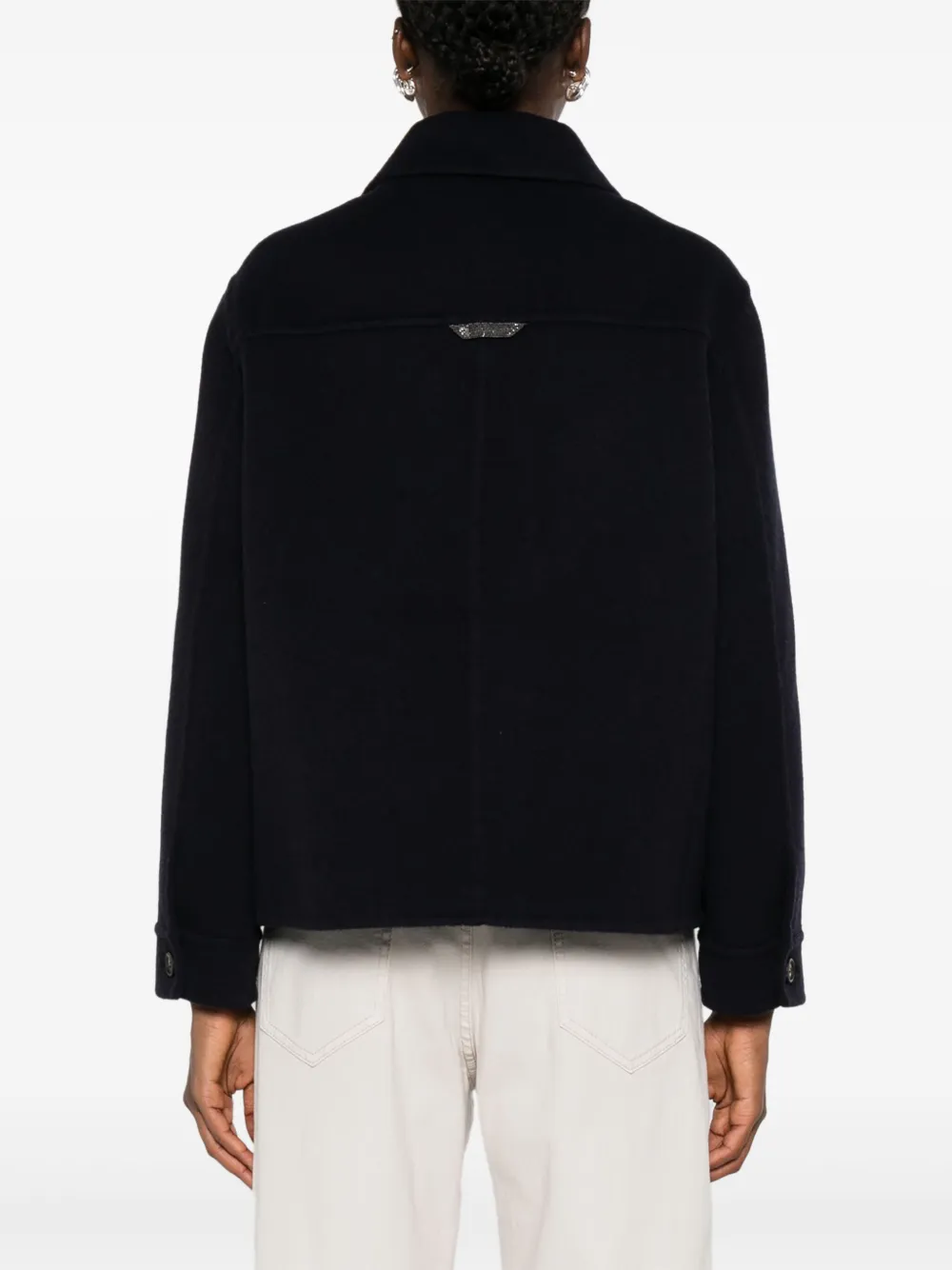 Brunello Cucinelli single-breasted blazer Blauw