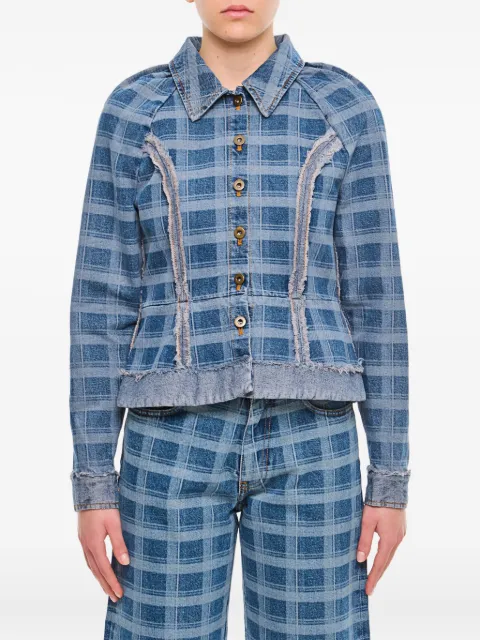 Molly Goddard checked denim jacket