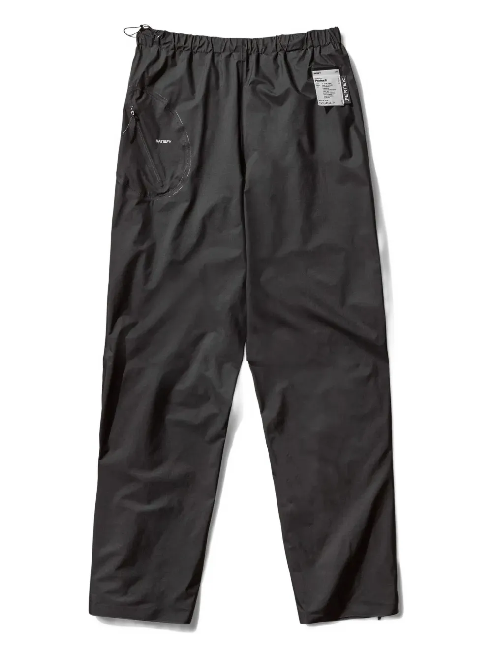 Satisfy elasticated-waistband logo-patch trousers | Black | Image 1
