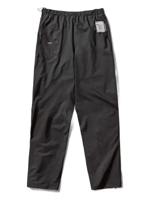 Satisfy elasticated-waistband logo-patch trousers
