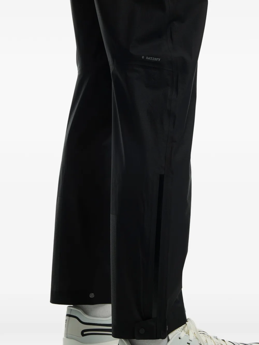 Satisfy Broek met elastische tailleband en logopatch Zwart