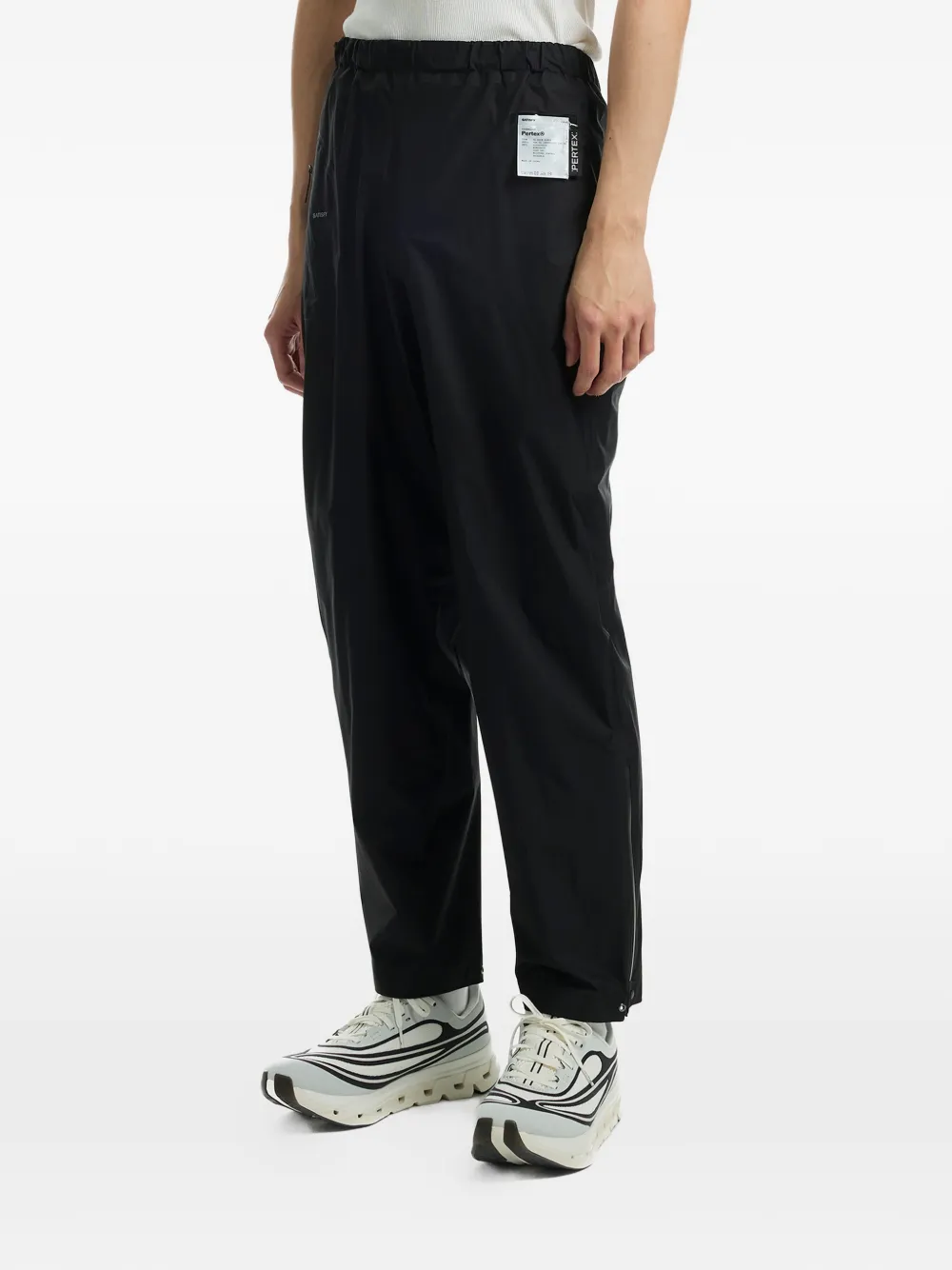 Satisfy Broek met elastische tailleband en logopatch Zwart