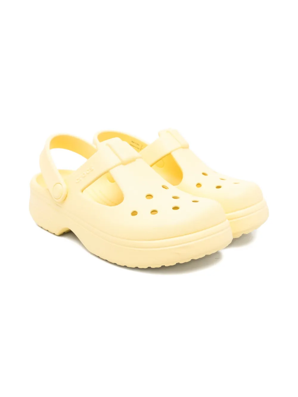 Crocs Kids Classic T Mary Jane perforated clogs Geel