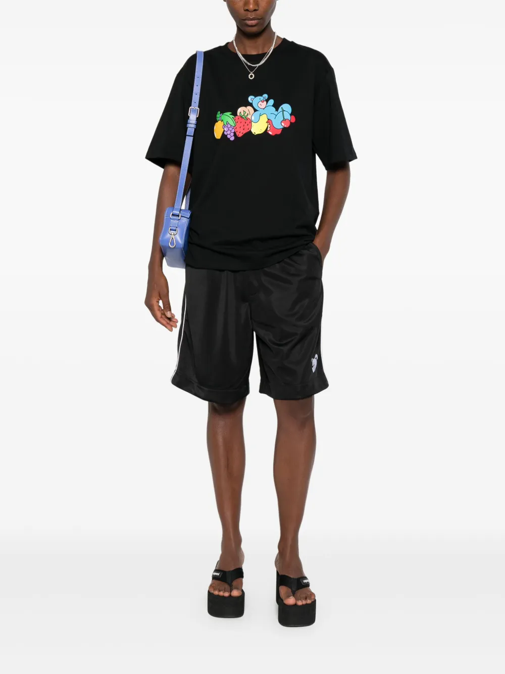 INBETWEENERS Trainingsshorts met logo-applicatie Zwart