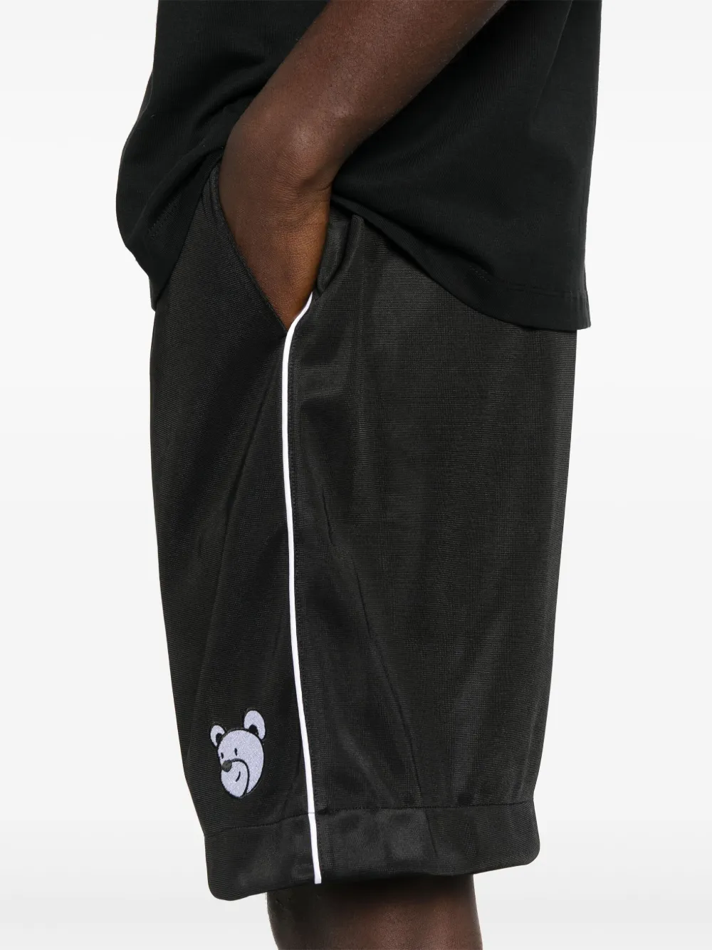 INBETWEENERS Trainingsshorts met logo-applicatie Zwart