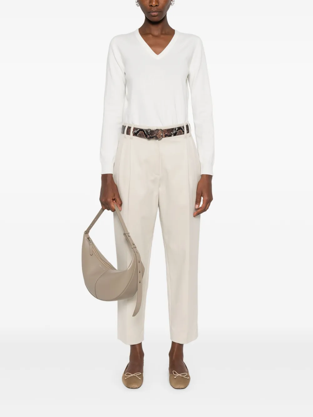 Brunello Cucinelli cotton trousers Beige