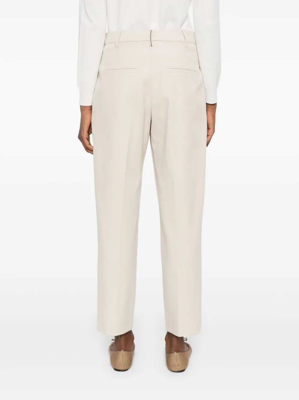 Brunello Cucinelli cotton trousers Beige