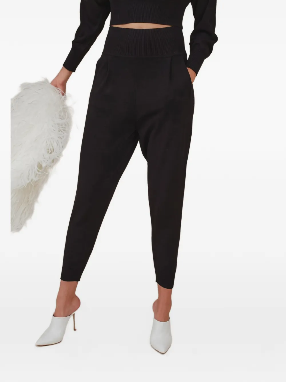 ART ESSAY High waist broek Zwart