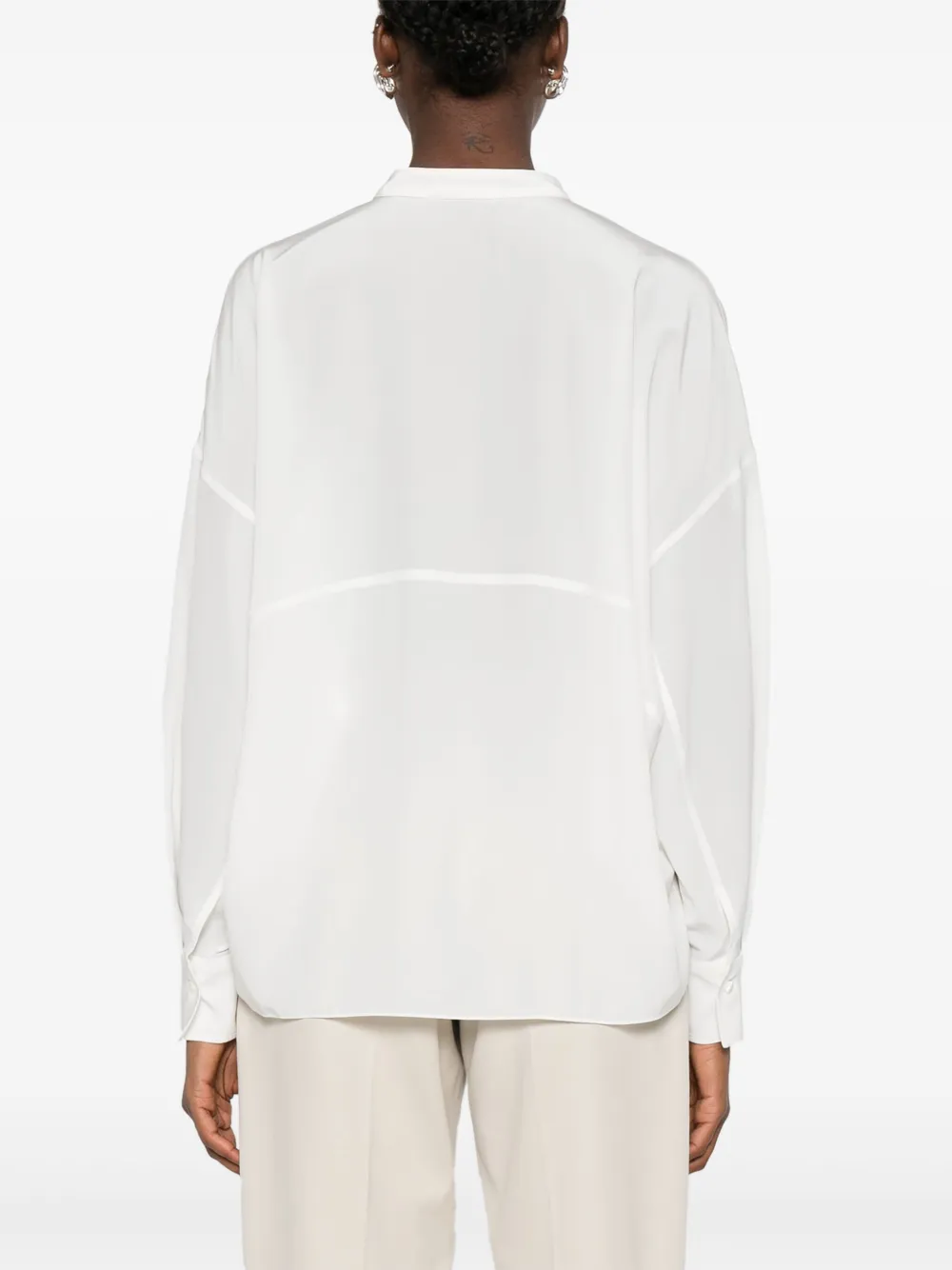 Brunello Cucinelli V-neck blouse Wit