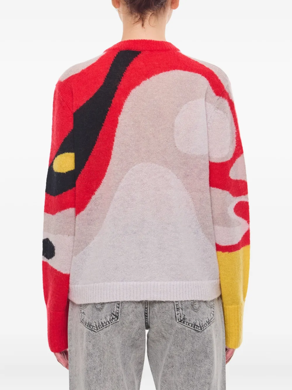 Charles Jeffrey Loverboy Trui met abstracte print en ronde hals Veelkleurig