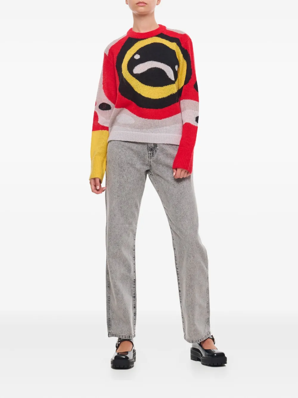 Charles Jeffrey Loverboy Trui met abstracte print en ronde hals Veelkleurig
