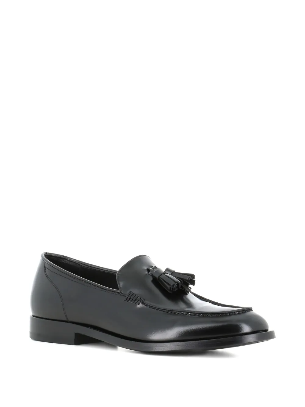 Pantanetti tassel-embellished leather loafers Black