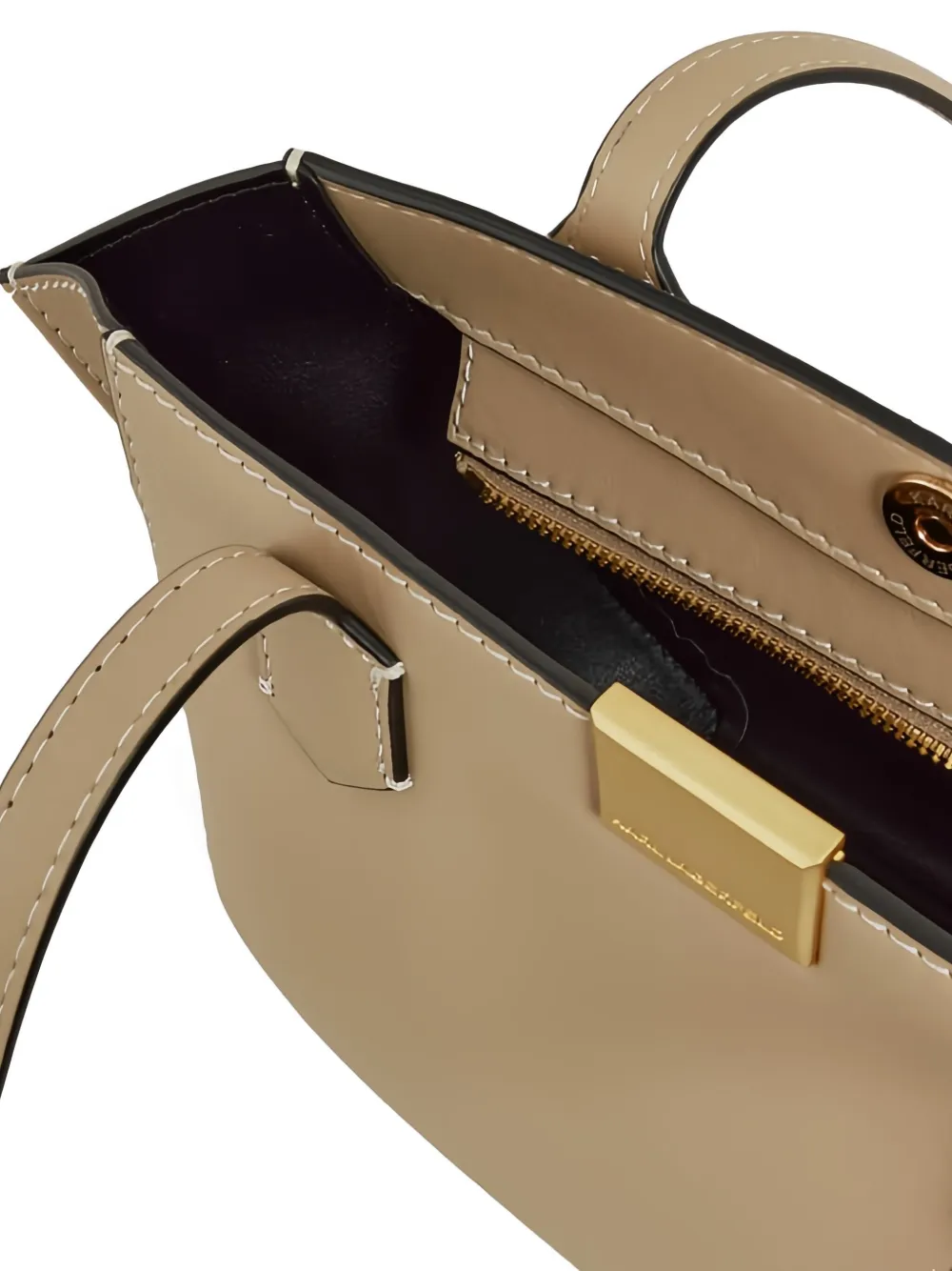 Karl Lagerfeld Leather Tote Bag In Neutral